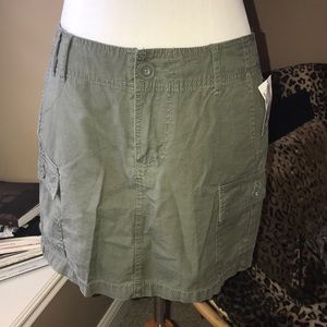 Cute Army Green Cargo Skirt